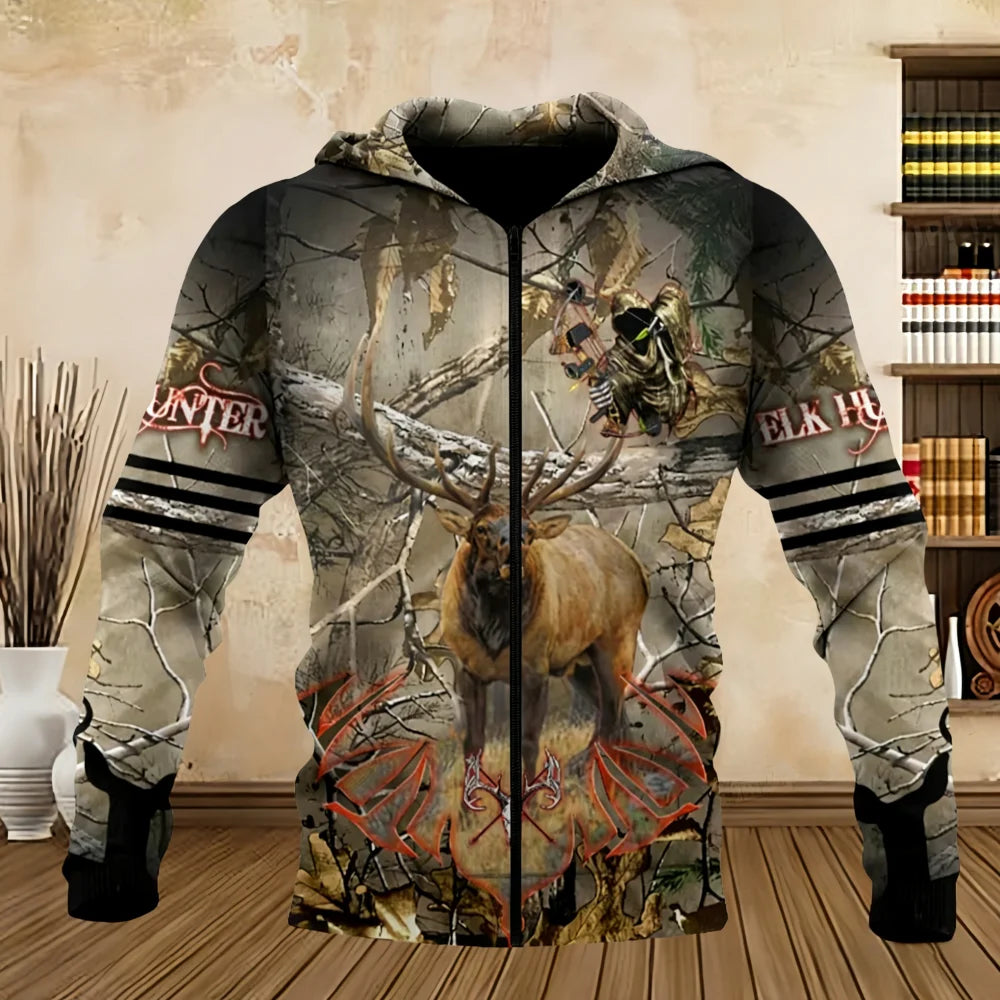 Zipper Hoodie Elk