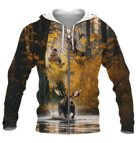 Unique Hoodie/Zipper Moose