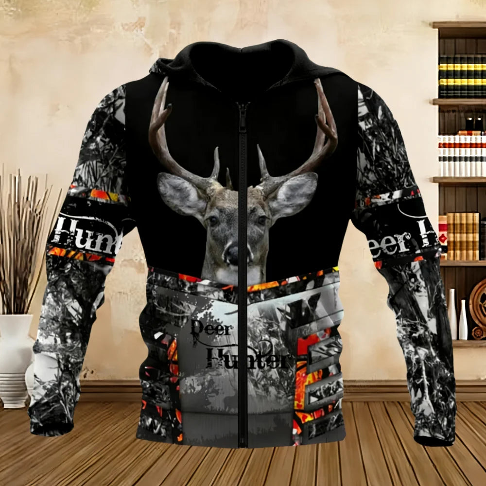 Zipper Hoodie Cornes Hautes