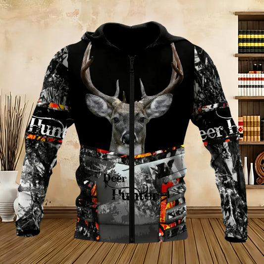 Zipper Hoodie Cornes Hautes